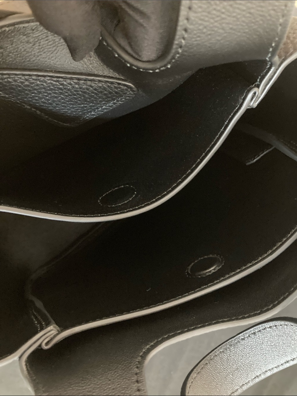 Prada Black Pebbled Leather Tote with Silver Logo - Picture 12 of 12